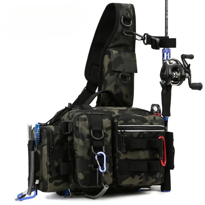 Ba lô Đựng Đồ Câu Cá Đa Năng Kèm Hộp & Giá Đỡ Cần