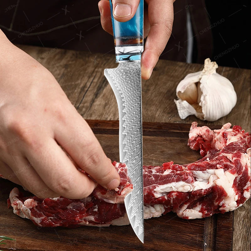 Bộ Dao Bếp Damascus Nhật Bản - Sắc Bén, Đa Năng