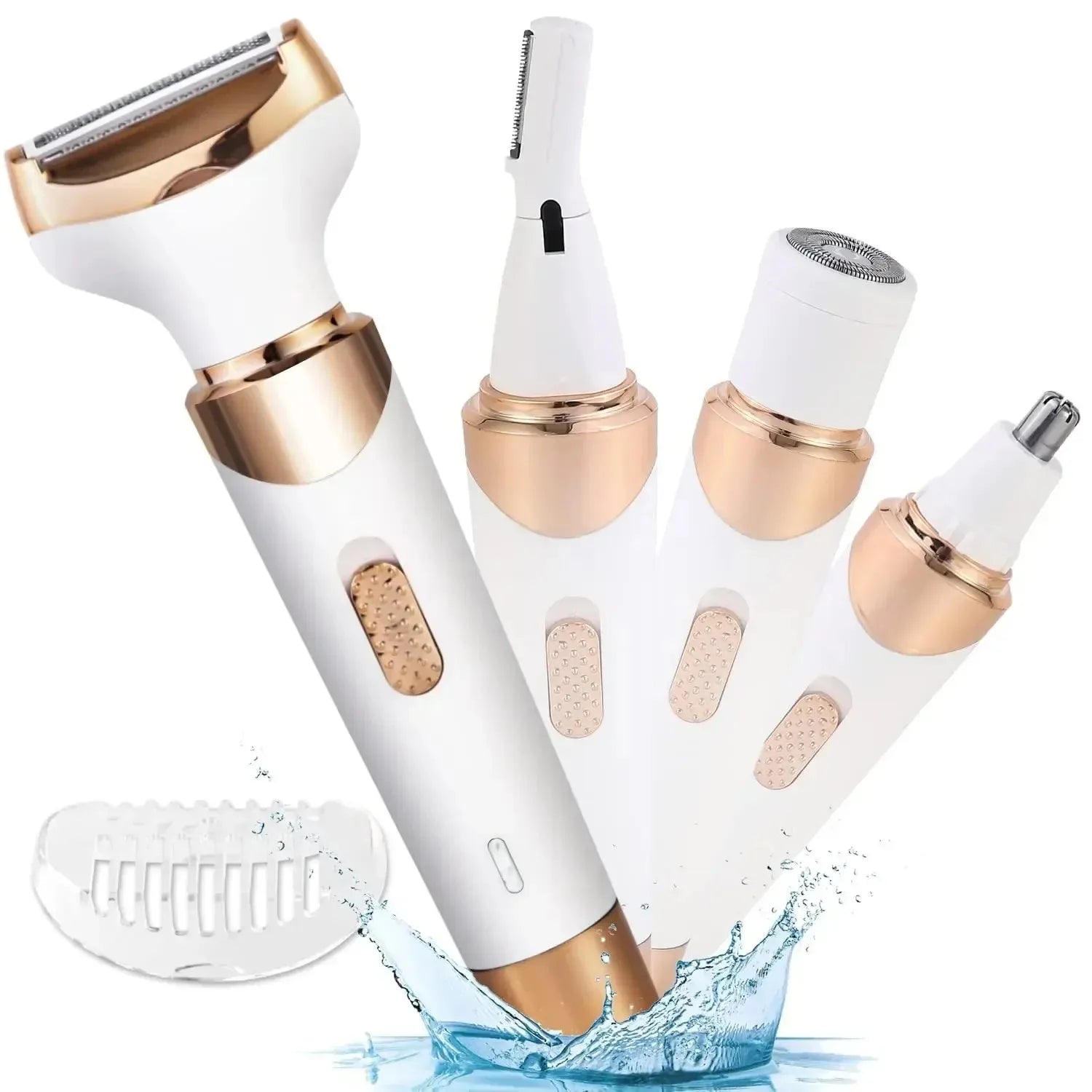 4 in 1 Electric Epilator Painless Bikini Eyebrow Nose for Women Facial Hair Removal Trimmer Face Body Female Shaver Depilator