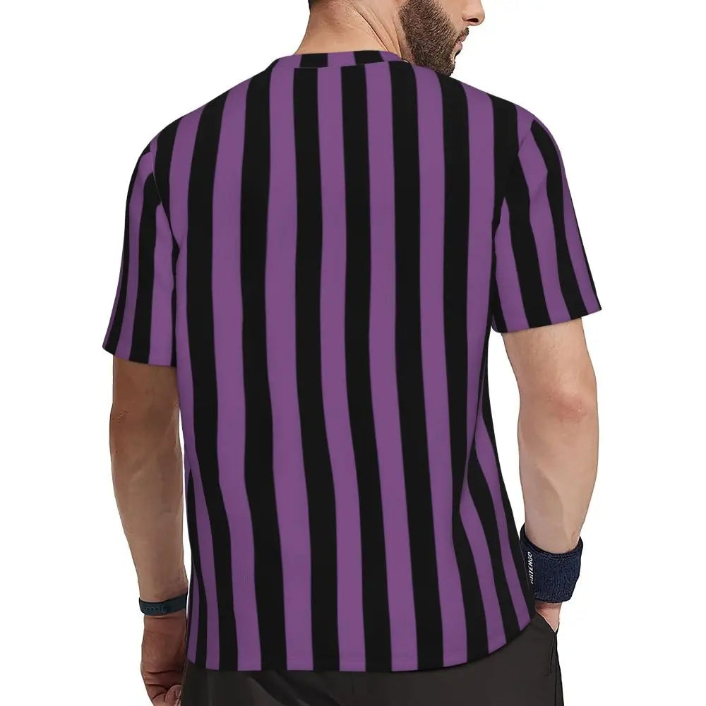 Stylish Mondrian Striped Men's Gym T-Shirt