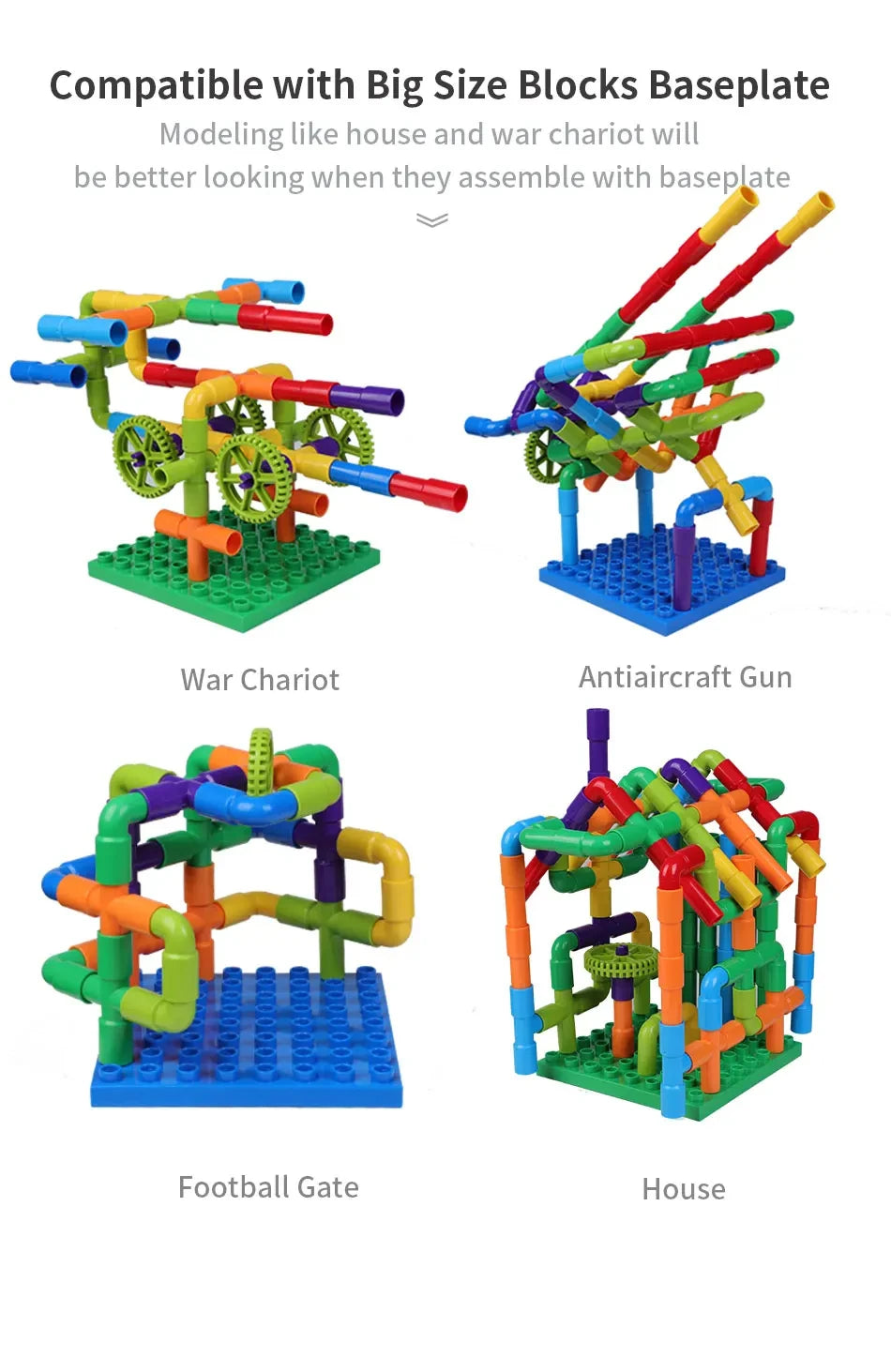 DIY Water Building Blocks Toy Educational Pipe Sensory STEM Kit Constructions Creativity Tube Blocks Pop Building Block Kids Toy