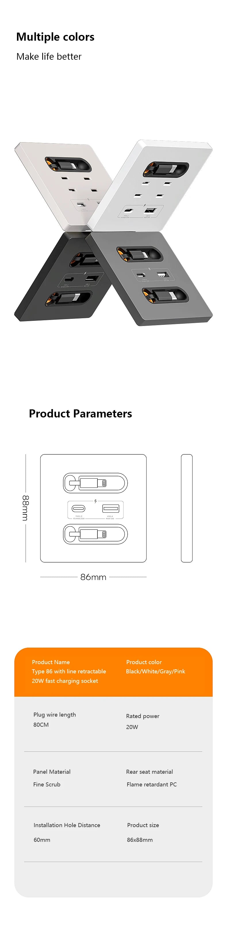 Ổ Cắm Thông Minh 20W Sạc Nhanh USB C Cho Điện Thoại - Daisan Mart