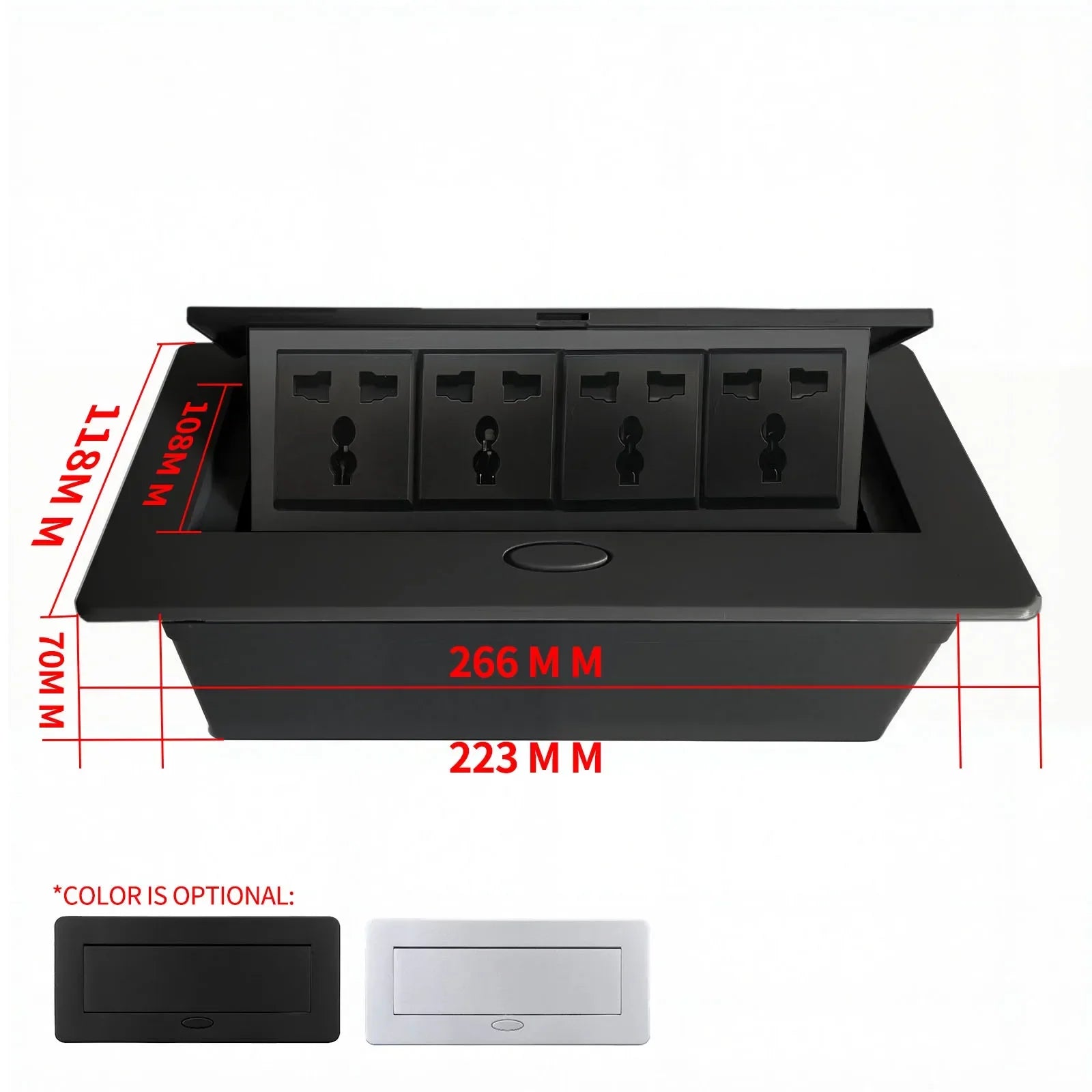 Ổ Cắm Đa Năng 6in1 Âm Bàn Nhôm, Hỗ Trợ Sạc Nhanh - Daisan Mart