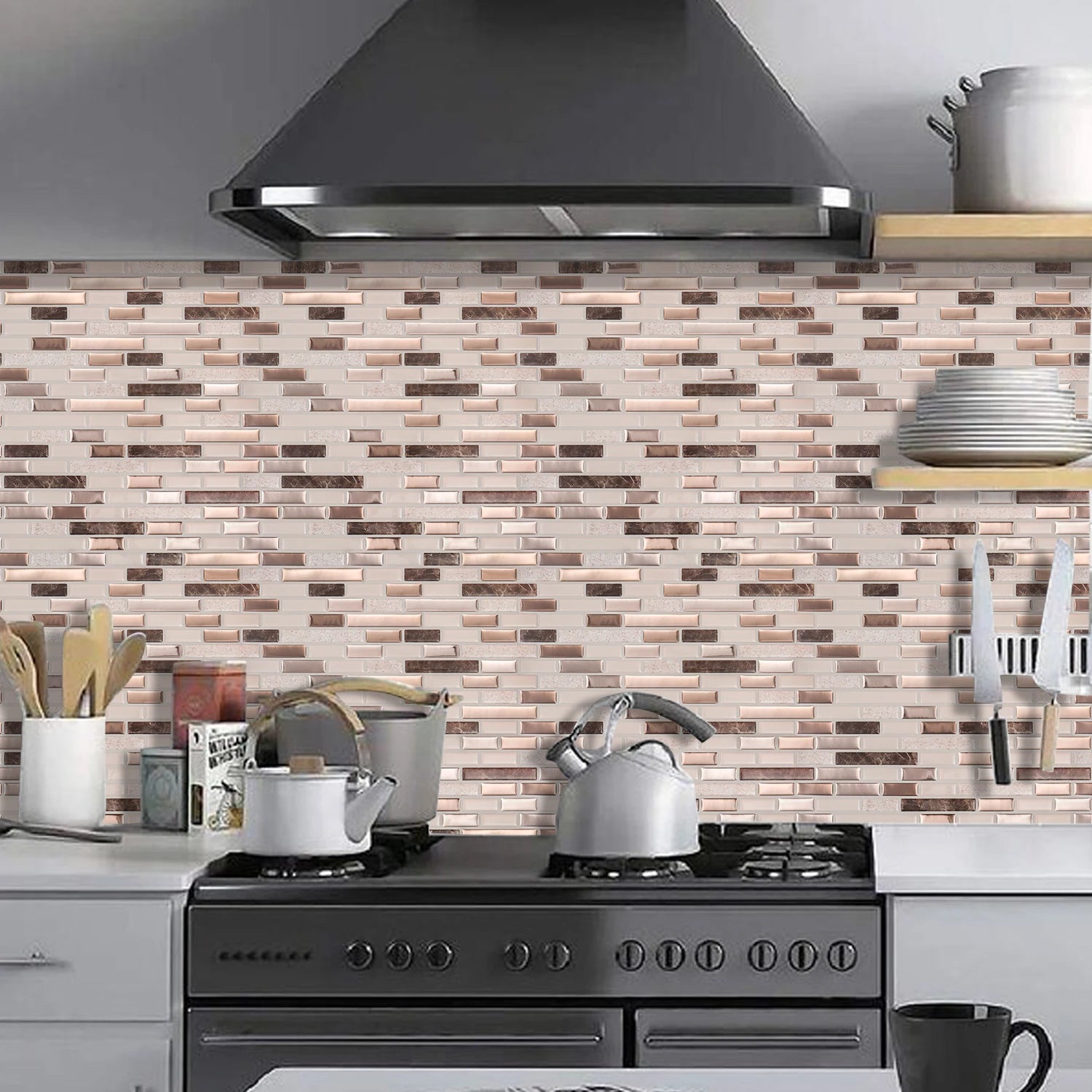 Vividtiles Big Size Self Adhesive Wallpaper Waterproof Kitchen DIY Wall Sticker