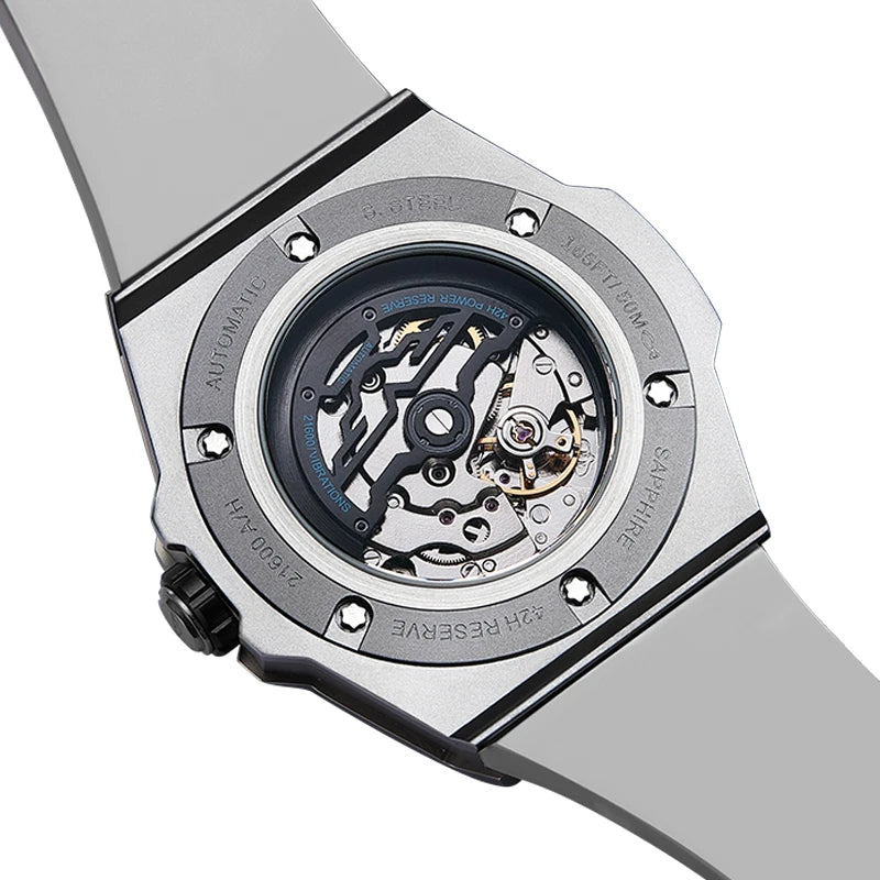 Đồng Hồ Nam Cơ Chống Nước Thể Thao Dây Silicone