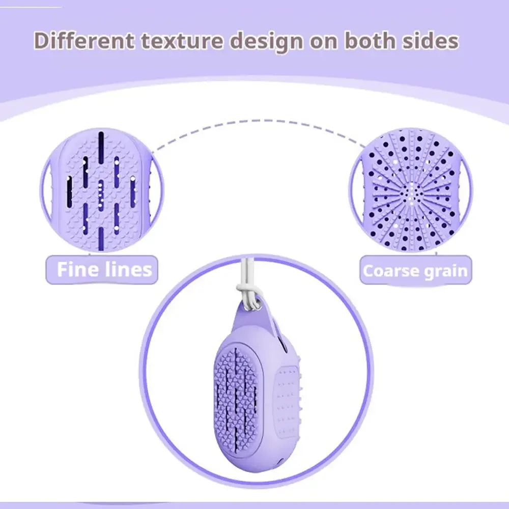 Dual-Sided Silicone Bar Soap Scrubber Exfoliating Soap Holder Pouch With Gentle Deep-Clean Quick-Dry Soap Saver For Shower