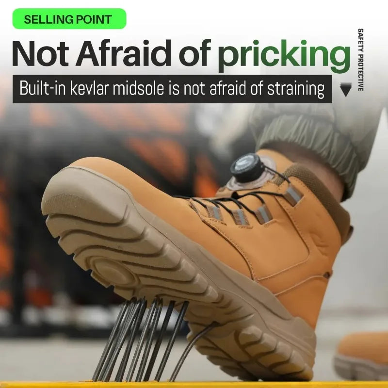 Industrial Safety Waterproof Leather Safety Shoes 2024