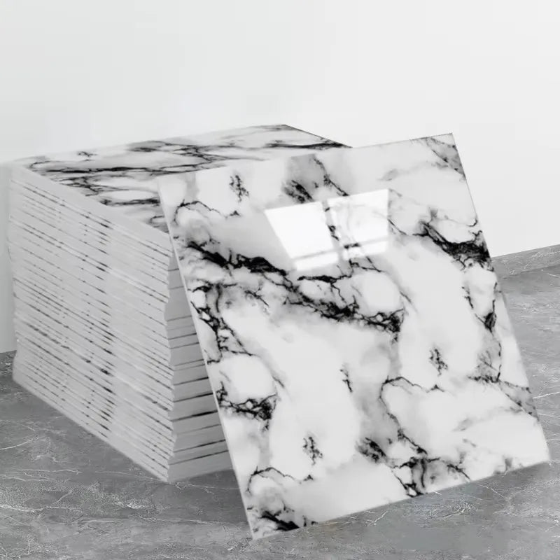 Peel and Stick Floor Tile Stickers Waterproof Vinyl Flooring Marble Vinyl Tiles for Kitchen Bedroom Laminate Flooring Bathroom