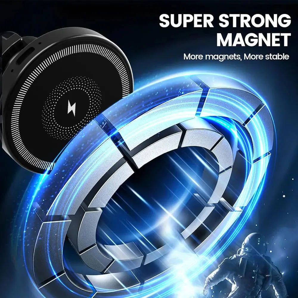 30W Car Wirless Magnetic Charger Air Outlet Phone Holder Stand For iPhone 16 15 14 13 12 Pro Max Fast Charging Cellphone Blacket