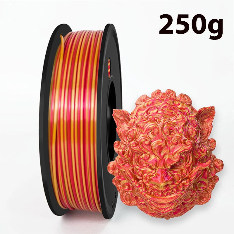 250g 500g 1Kg PLA Silk Blue green twist Two Color 3D Printer Filament 1.75mm Dual Color blue silver 3D Printing Material 250gx4