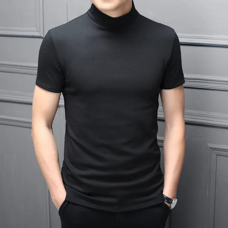 Men's Short Turtleneck Sweater, Bodycon, Youthful Fashion