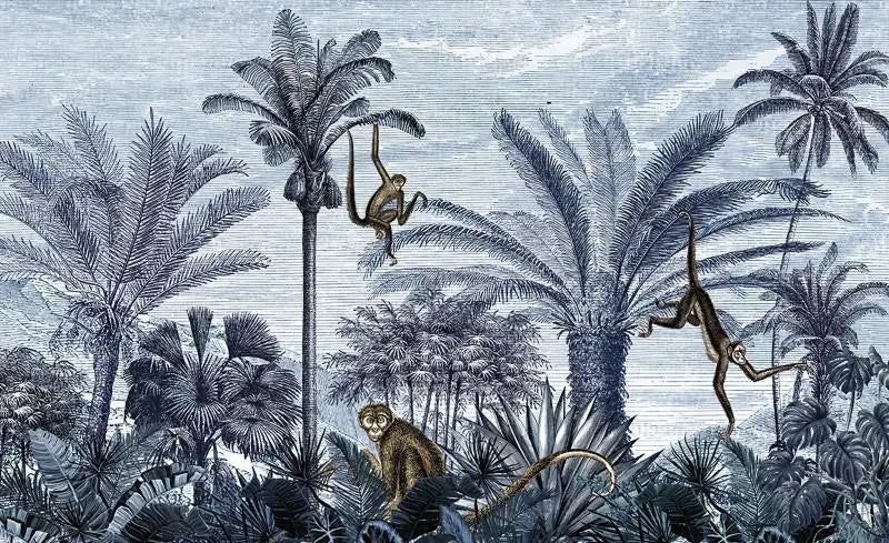 Custom Black and White Tropical Plant Tropical Wallpaper Mural for living Room TV Background 3d Stickers wall papers home decor