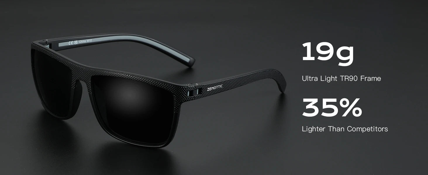 Kính Mát ZENOTTIC Vuông Cổ Điển Chống Tia UV Siêu Nhẹ