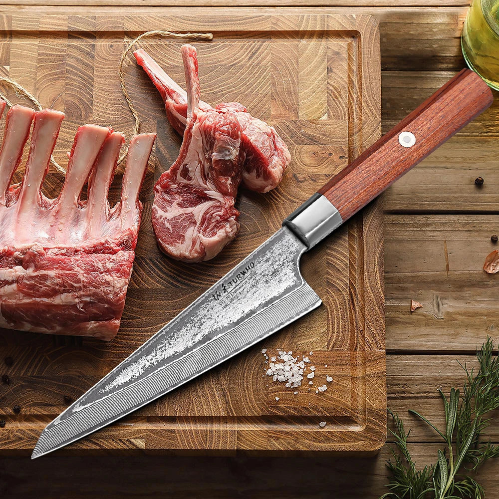 Honesuki Damascus Knife - The Essence of Japanese Kitchen