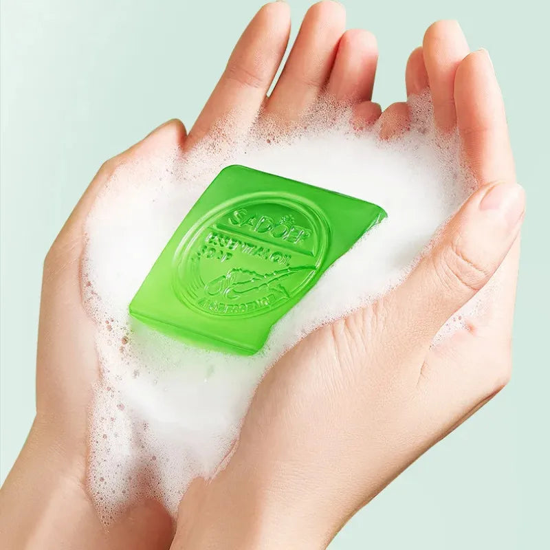 Aloe Vera Smooth Cleansing Natural Soap Cleansing Smooth Handmade Essential Oil Soap100g - Daisan Mart