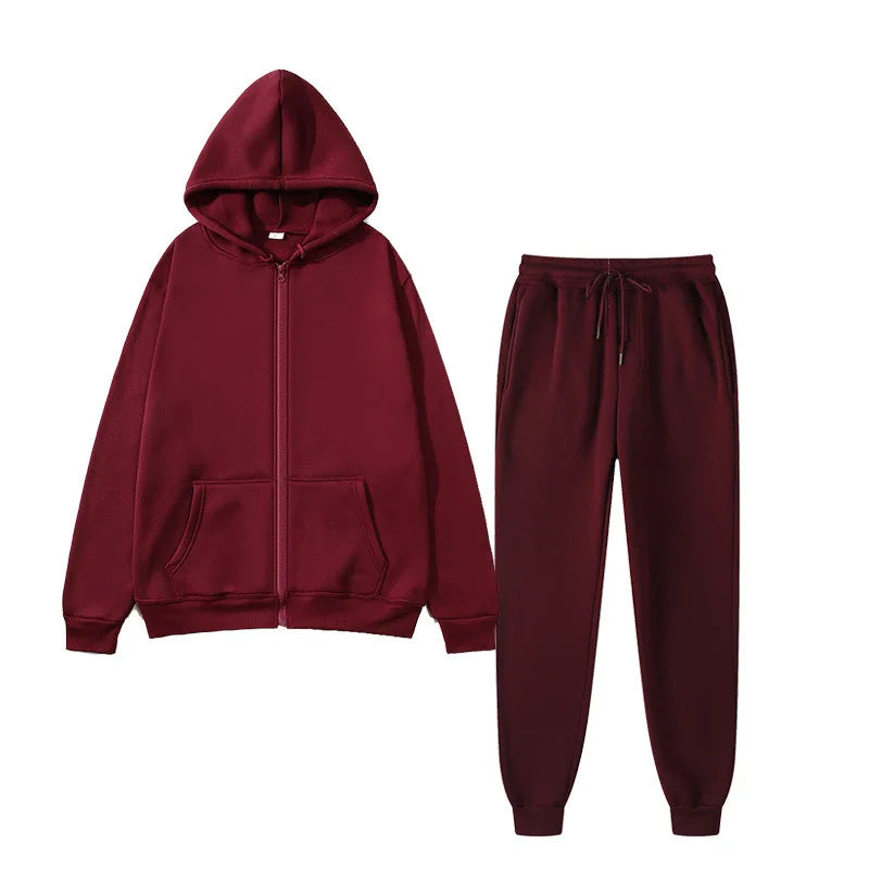 Unisex autumn winter sportswear, sweatshirt + pants
