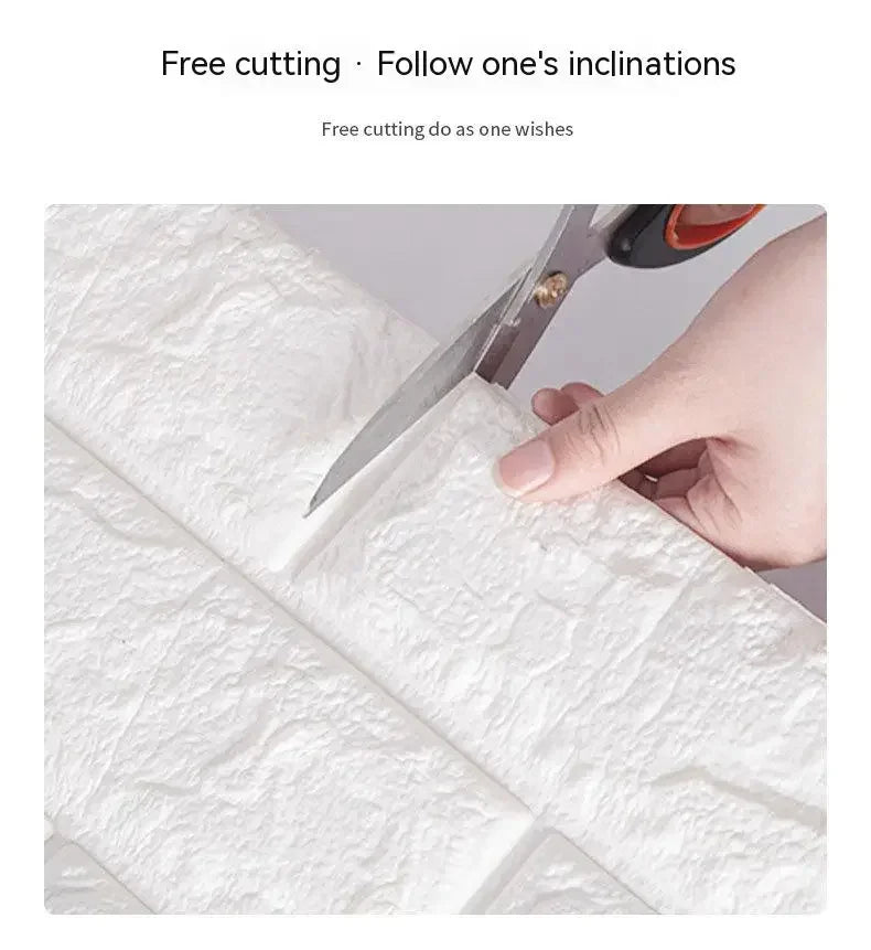 Giấy Dán Tường 3D Gạch Cổ Điển Chống Thấm 70cm