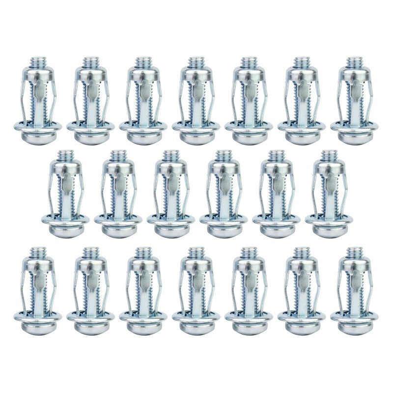 20pcs Jack Nuts Screw Petal Screw Anchors Petal Expansion Plugs for Curtain Expansion Clamp Petal Rivet Lock Jack Nut Bolt