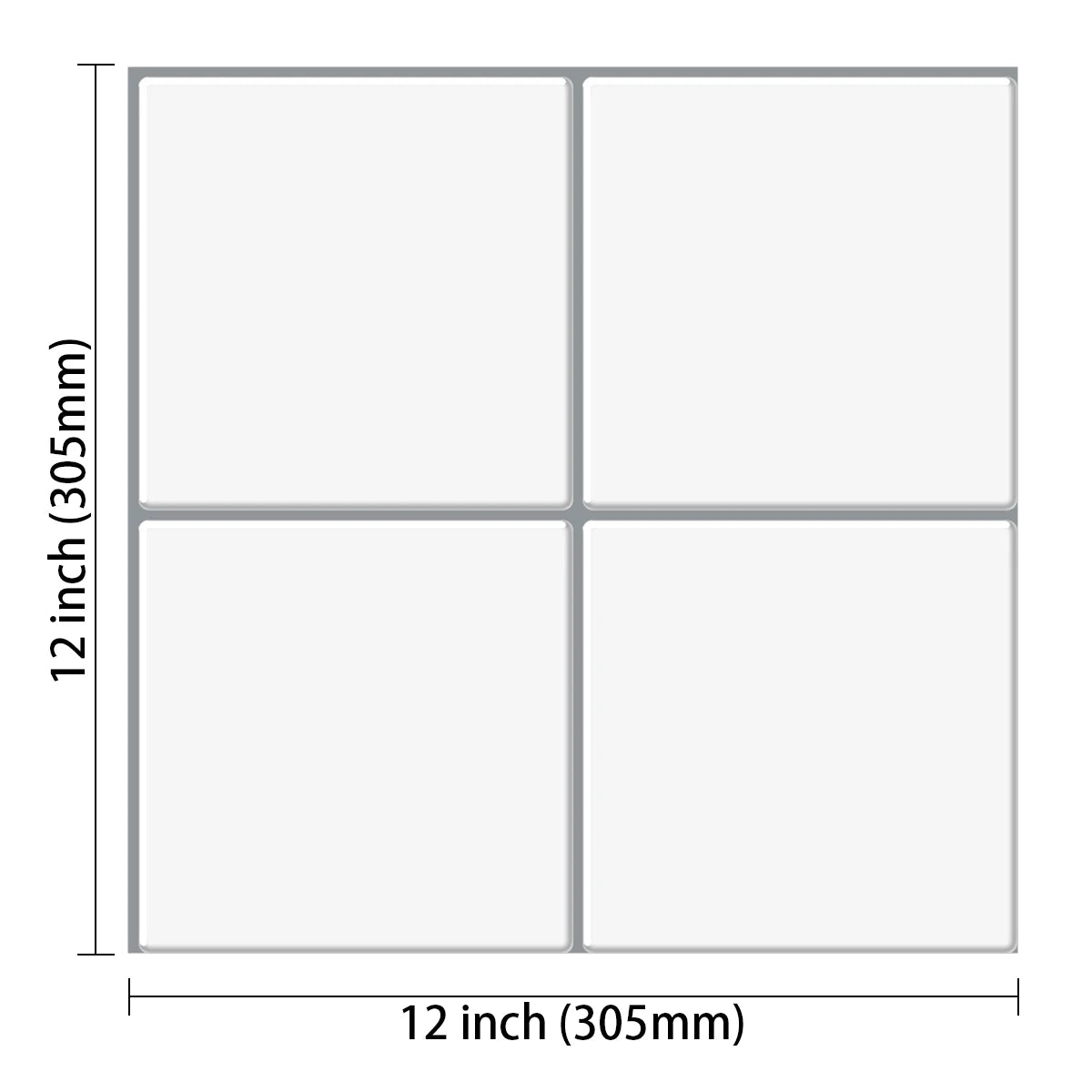 Miếng Dán Gạch Tường Trắng Chống Nước DIY 10 Tấm - Daisan Mart