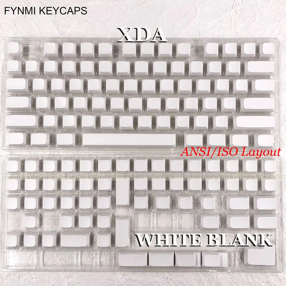 Fynmi XDA PBT White Keycaps for Mechanical Keyboard