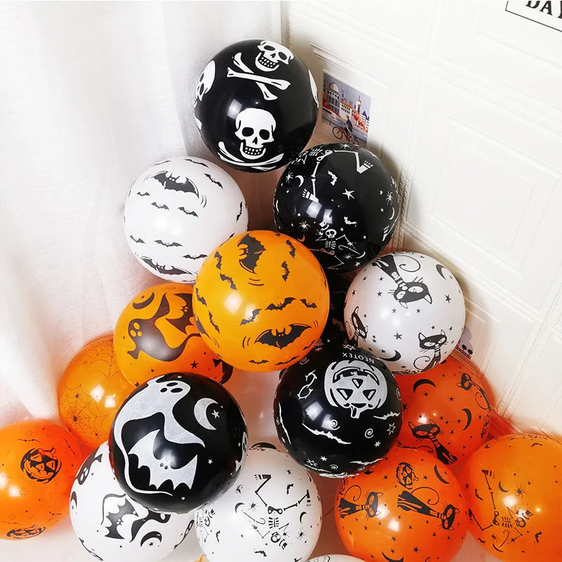 12 inch Halloween Pumpkin &amp; Skull Balloons