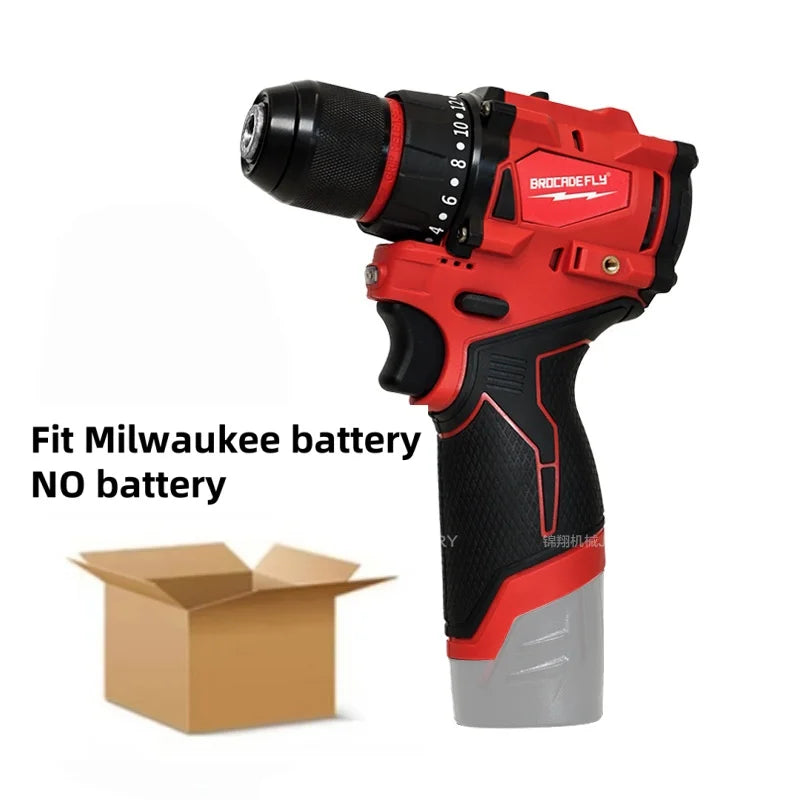 for Milwaukee 12V Battery less Compact Electric Screwdriver Hand Drill Impact Drill Cordless Multifuctional Screwdriver