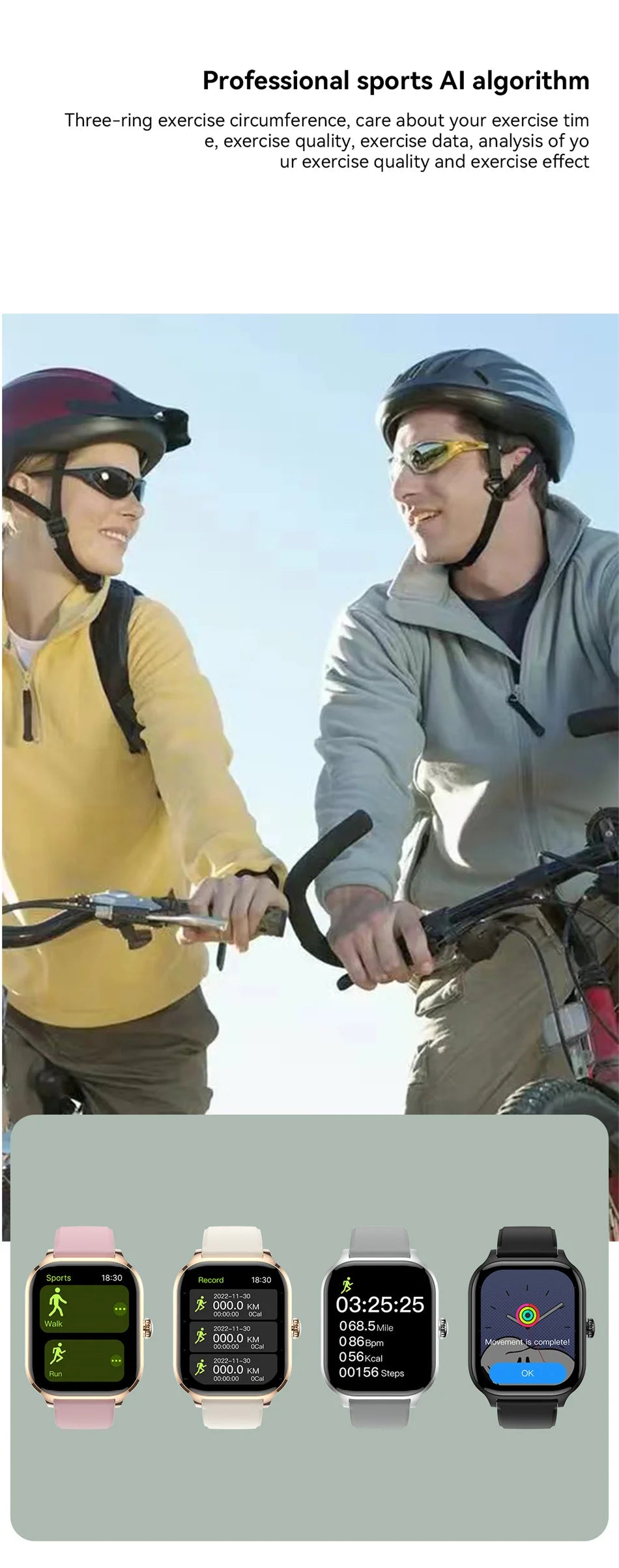 Đồng hồ thông minh 2025 AMOLED 2.01 Thời trang đôi