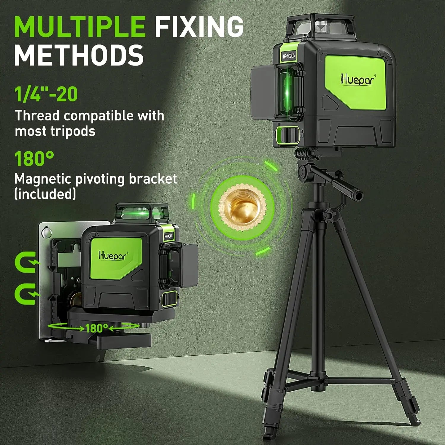 Máy Cân Mực Laser Xanh 2x360° Huepar 902CG Chính Xác - Daisan Mart