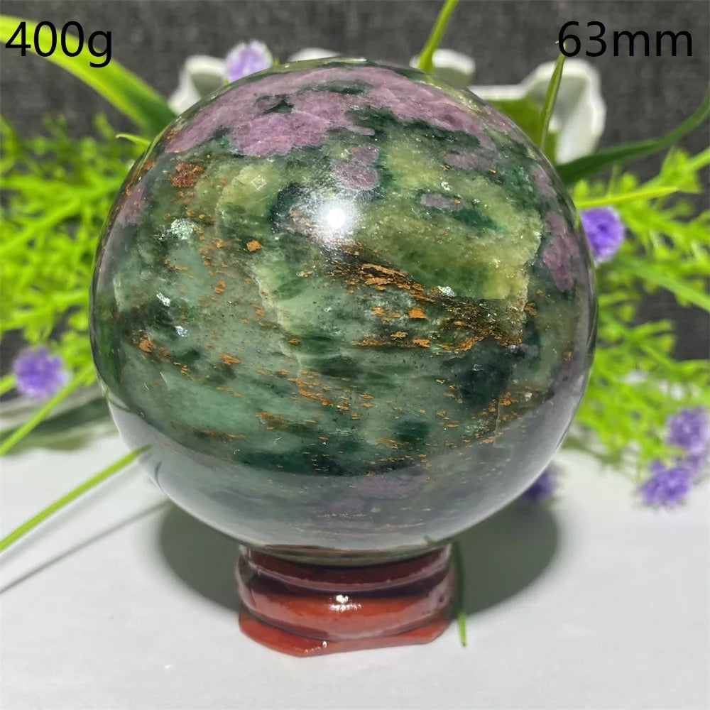 Natural Emerald &amp; Ruby Energy Ball
