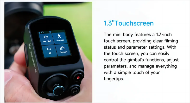 FeiyuTech SCORP 2[Official]Camera Gimbal Stabilizer Built-in AI Tracker Upgrade Joystick Touch Screen for Mirrorless DSLR Camera