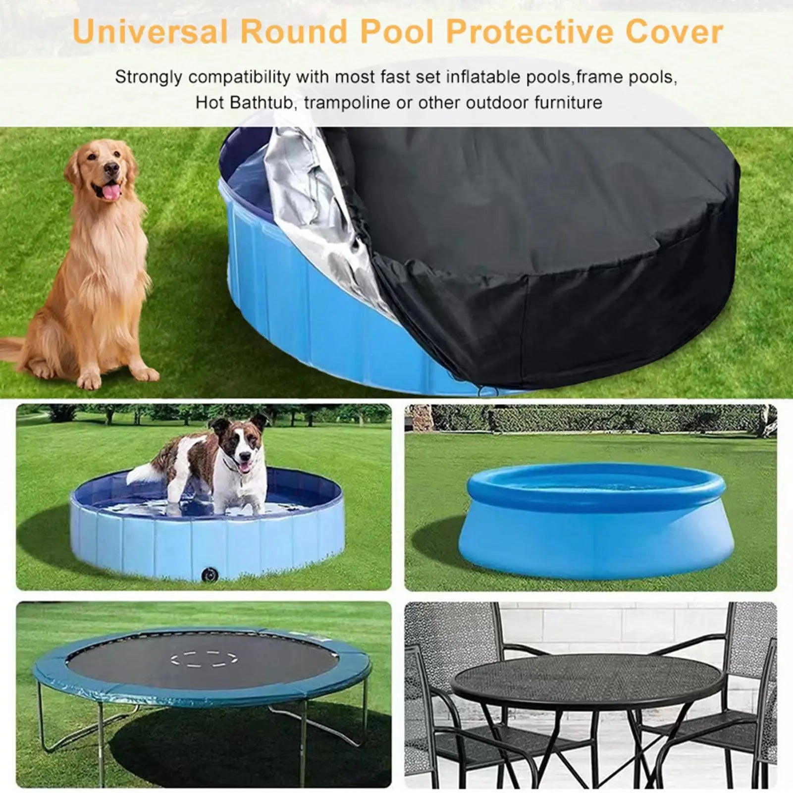 Tấm Bạt Tròn Che Hồ Bơi Gấp Gọn - Bảo Vệ & Chống Bụi
