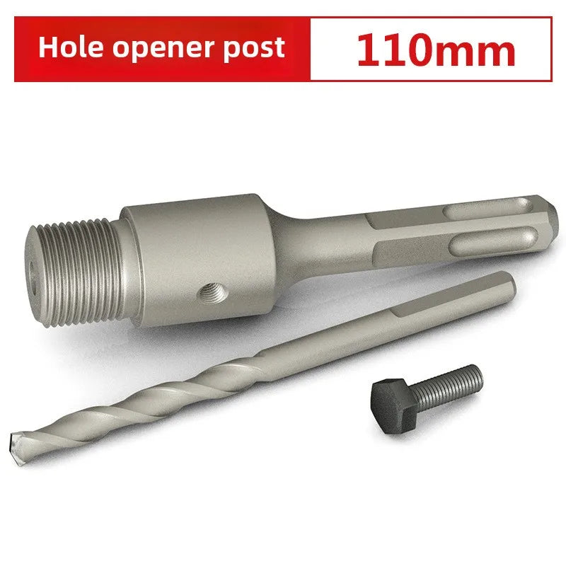 Wall hole opener drill bit impact drill set for drilling brick walls, air conditioning, concrete, and expanding water pipes.