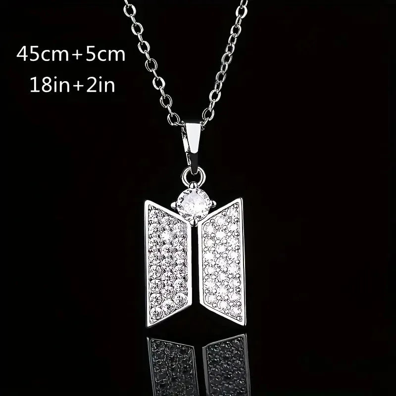 Dây Chuyền Mặt Bạc Đính Zircon Thanh Lịch Nữ Tính