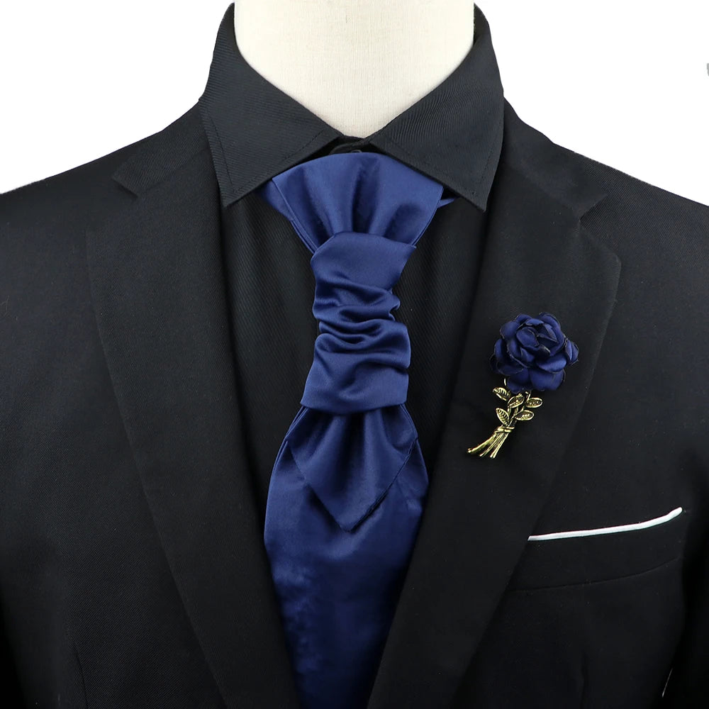 Premium luxury Paisley men's tie &amp; brooch