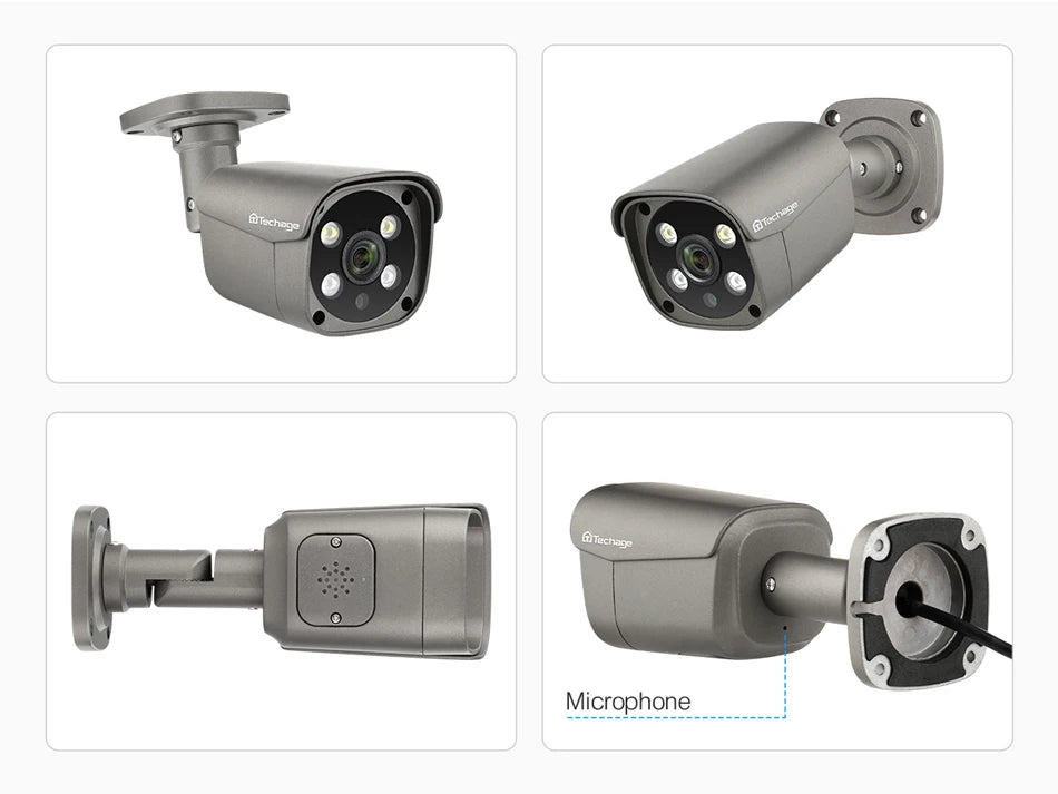 Techage AI 8CH POE 5MP/8MP CCTV Kit 2-Way Audio