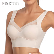 Áo Ngực Nữ Không Đường May Ren Đẩy Nâng Plus Size