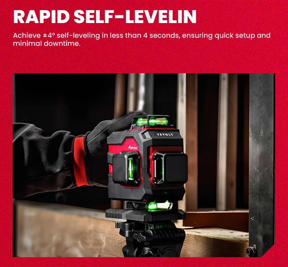 360° Máy Cân Mực Laser Xanh YEVOLT 12/16 Tia - Daisan Mart