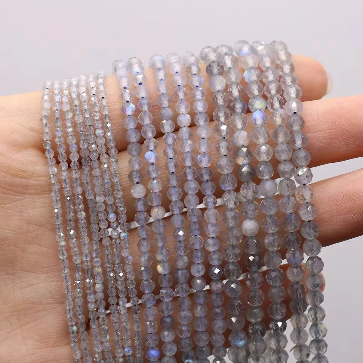 2/3/4mm multi-colored natural stone beads for jewelry