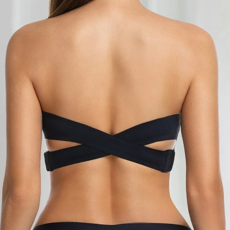 Women's Wireless Push-Up Bra Enhances Smooth Back Beauty
