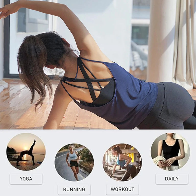 Áo Tập Yoga Nữ Lưng Hở Thoáng Mát, Thoải Mái Năng Động - Daisan Mart