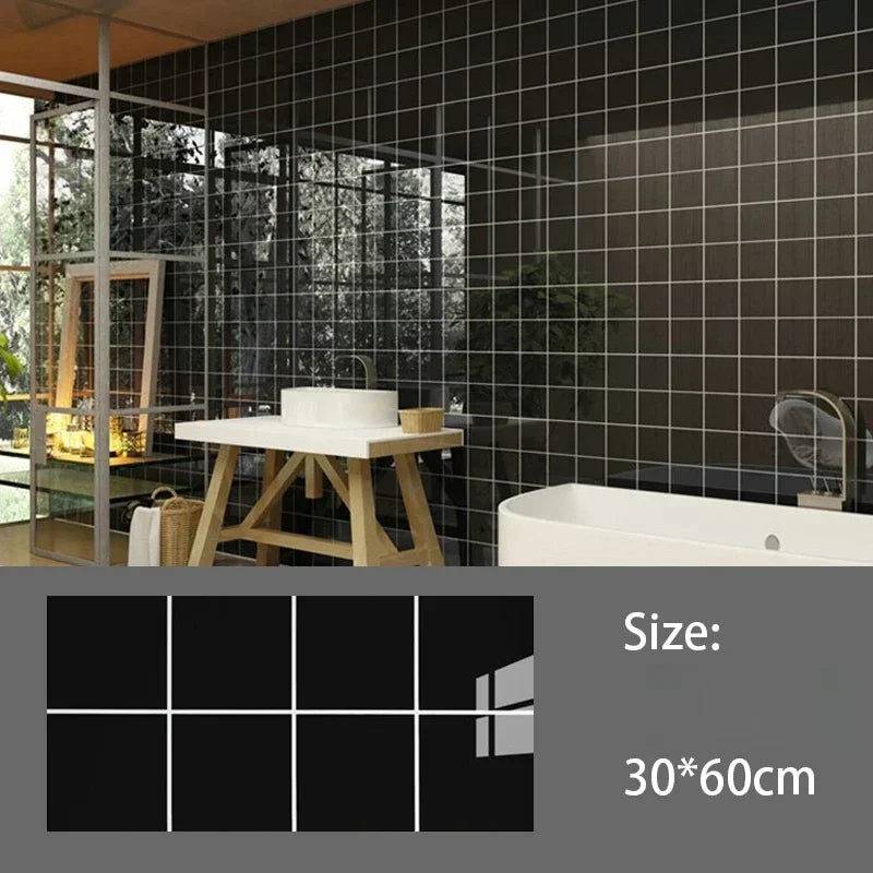 Imitation Ceramic Tile Wall Sticker Wallpaper Self-adhesive 3D Wall Decoration Bathroom Waterproof Marble Kitchen Wall Stickers