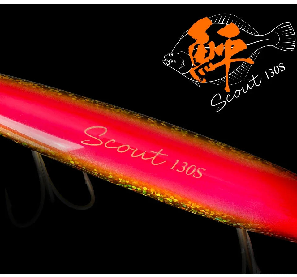 TSURINOYA 130S Sinking Minnow Fishing Lure SCOUT 130mm 24g Long Casting Seabass Flounder Artificial Large Sea Fishing Hard Baits