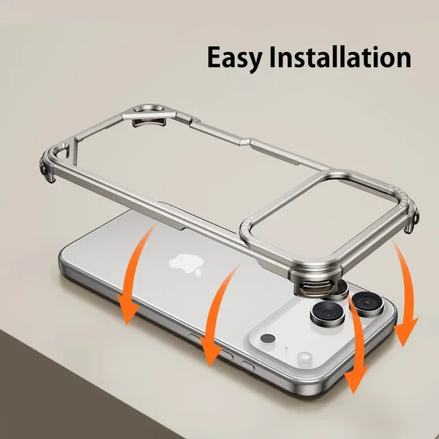 Aluminum alloy Metal Phone Case For iPhone 17 16 Pro Max 17Air Minimalist Support Wireless Charging Ultra-thin Protecitve Case - Daisan Mart