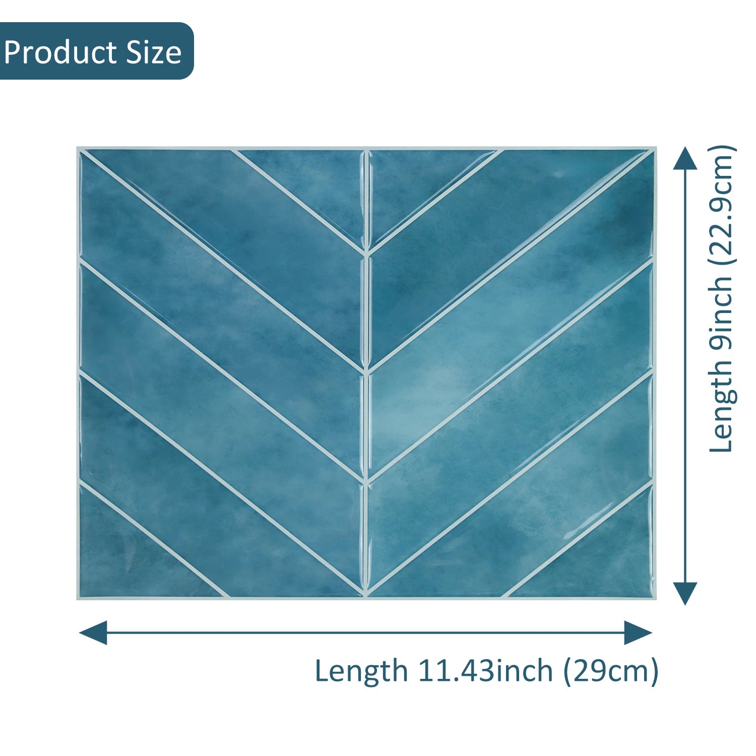 3 Sheets 3D Tile Pattern Wall Stickers Waterproof Heat Resistant Easy to Erase Self-Adhesive Wallpaper for Kitchen Bathroom