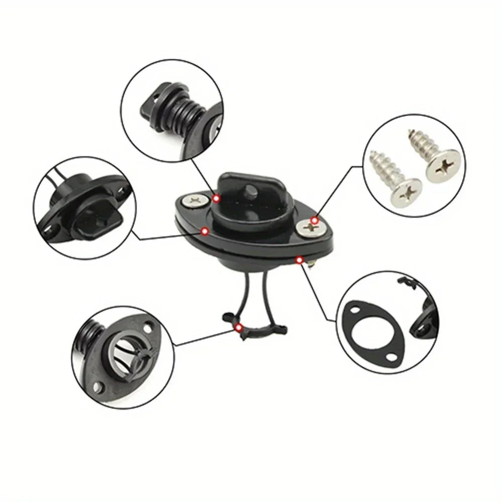 1PC Marine Drain Plug Nylon Oval Transom Bung Hull Hole Drainage Sealing Plugs For Kayak Canoe Peddle Marine Boat Accessories