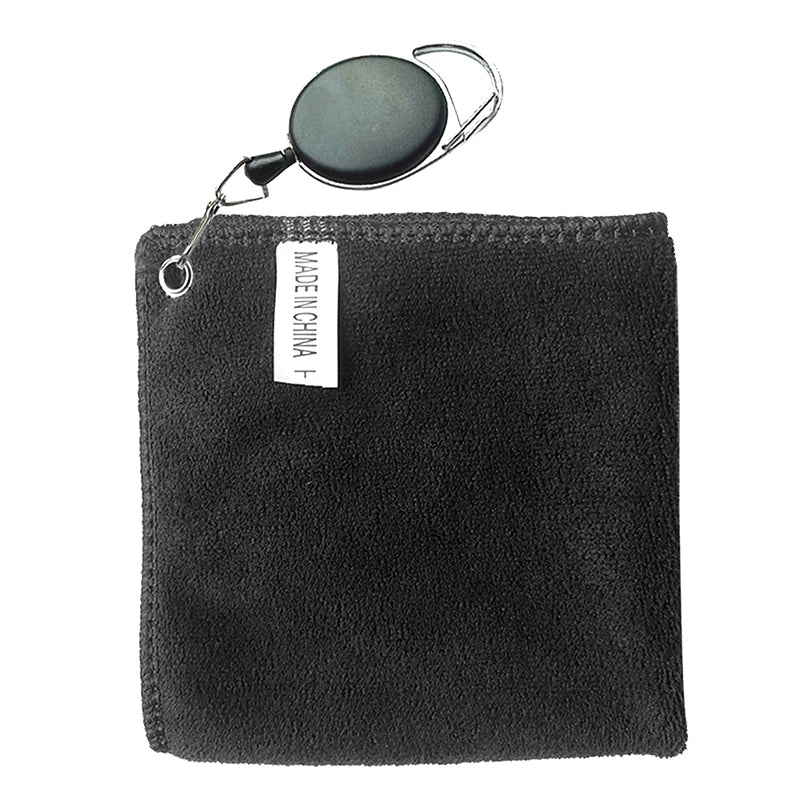 Multi-Purpose Golf Cleaning Towel with Retractable Hook - Convenient