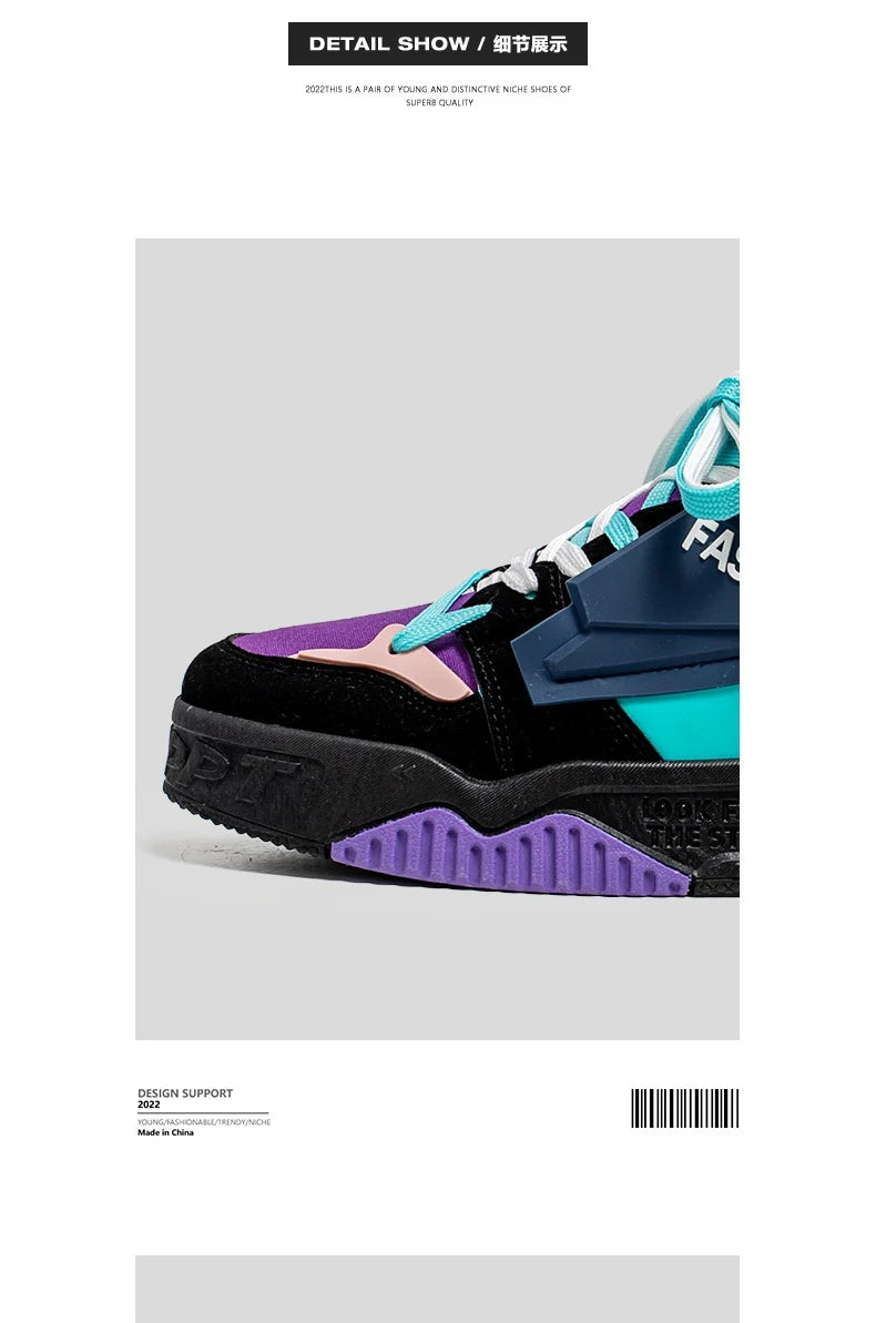 Red Fashion Couple Shoes Hip Hop Style Men And Women