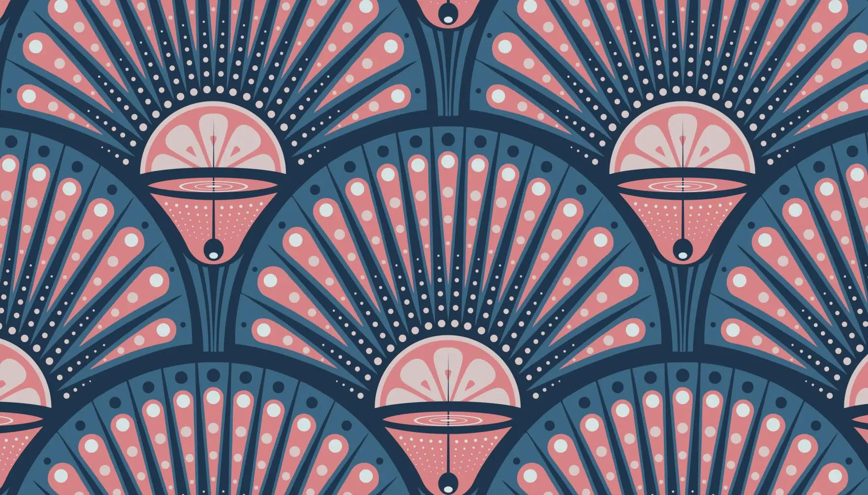 Custom Papel De Parede 3D Retro coral pink fan-shaped shell background wall wallpaper bedroom sofa background hotel wall papers