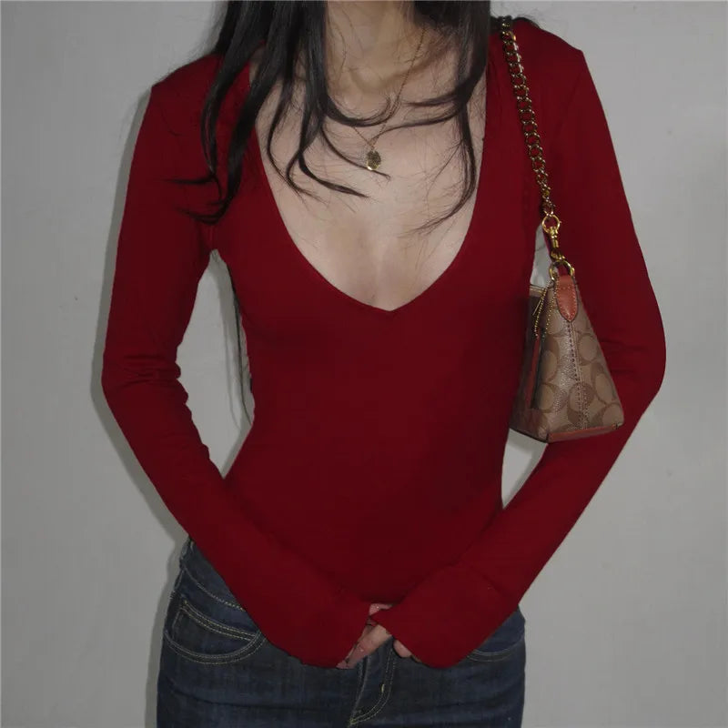 Bodysuit Đỏ Gợi Cảm SheStyle - Thời Trang Thu Đông 2025 - Daisan Mart