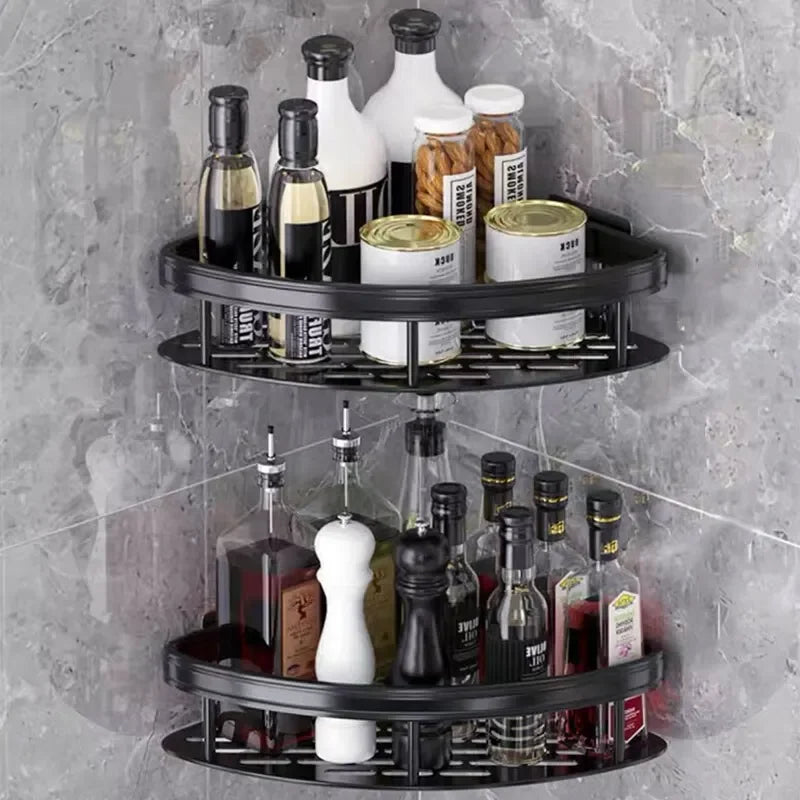 Bathroom Storage Rack, Bathroom Shelves, No-Drill Wall Mount Corner Shelf, Shower Storage Rack Holder - Daisan Mart